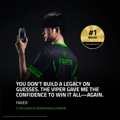 Viper V3 Pro Lightweight USB Wireless Symmetrical Esports Gaming Mouse, 2.4Ghz, 55G, White