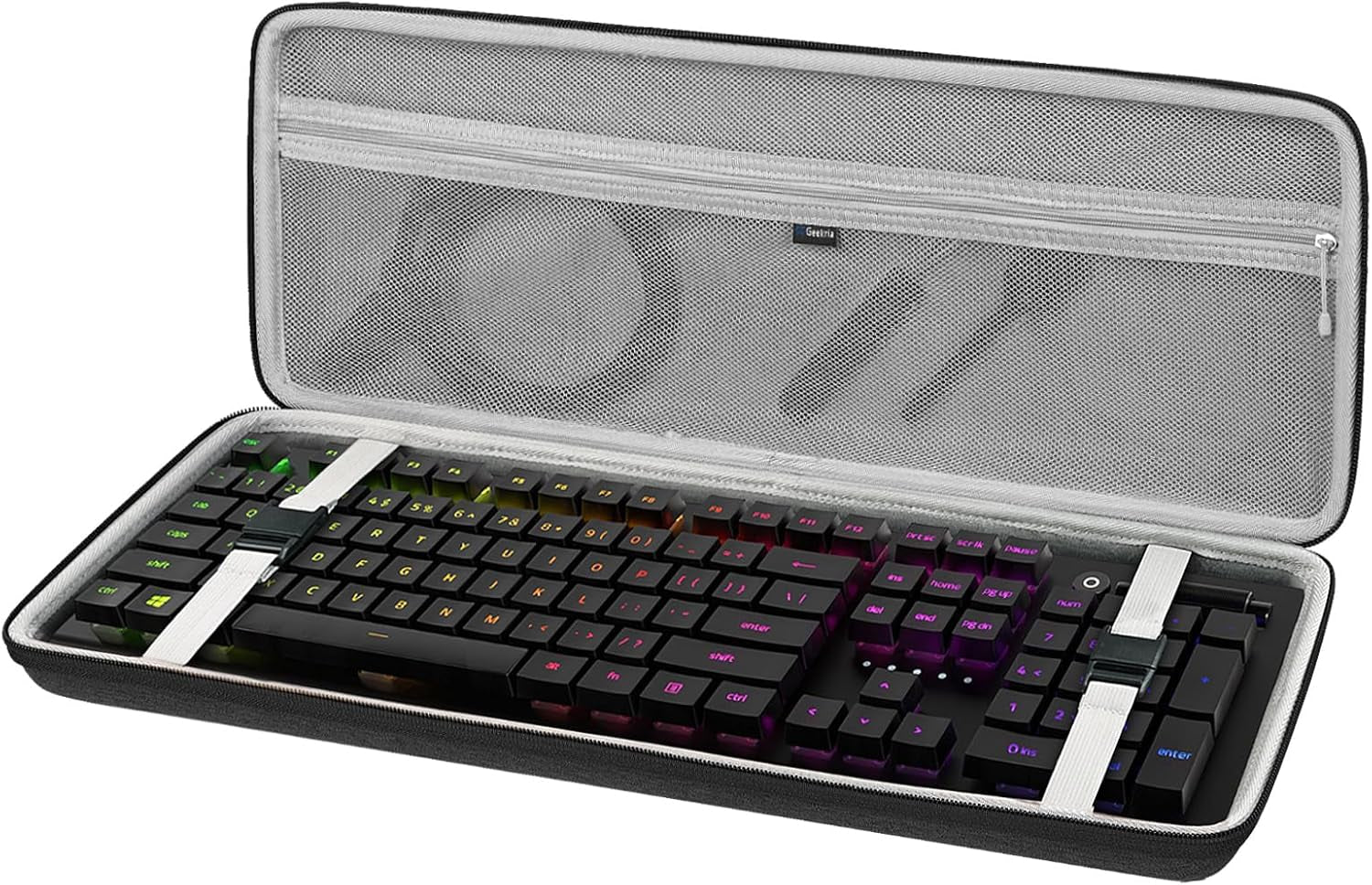 Full Size Keyboard Case, Hard Shell Travel Carrying Bag for 108 Key Computer Mechanical Keyboard Compatible with Razer Blackwidow V3 Mechanical Gaming, Ornata Chroma Gaming