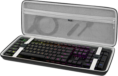 Full Size Keyboard Case, Hard Shell Travel Carrying Bag for 108 Key Computer Mechanical Keyboard Compatible with Razer Blackwidow V3 Mechanical Gaming, Ornata Chroma Gaming